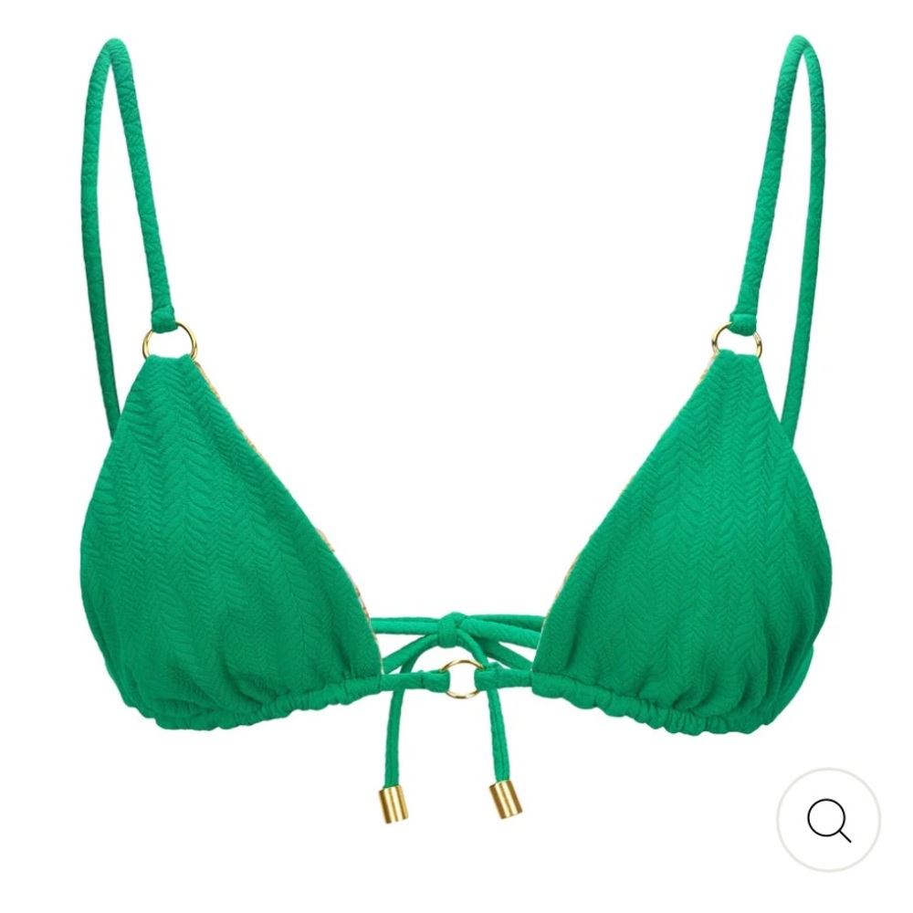 AKOSHA Emerald Green Triangle bikini top LG